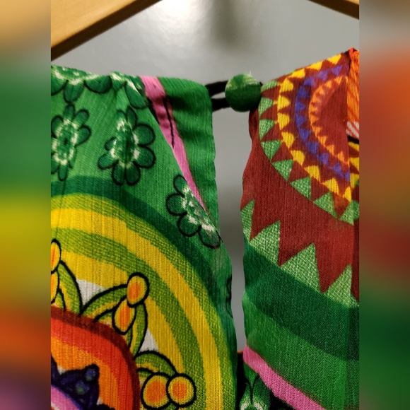 Desigual Aya Multi Coloured Sleeveless Beaded Dress Size Medium Or 38 - Picture 6 of 8